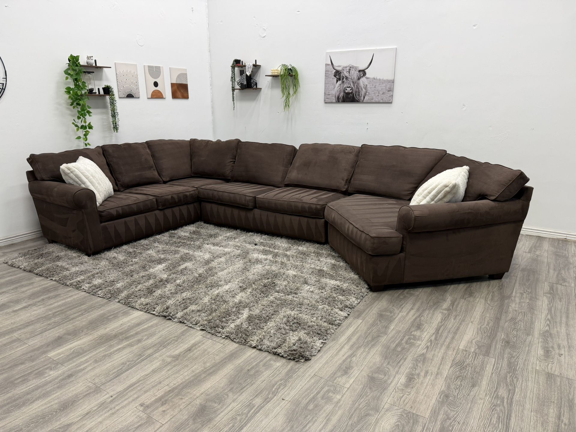 Brown Sectional Couch - Free Delivery