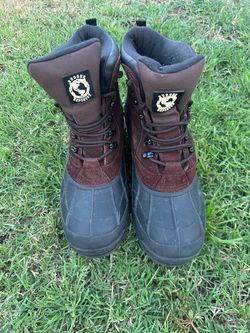 Rugged Exposure Waterproof Thermolite Leather Snow Boots Lace-Up Brown/Black 11