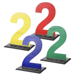 8pc Wooden Number 2 photo prop and center pieces