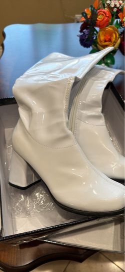 White gogo boots