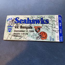 1995 Seahawks Vs Bengals Ticket 