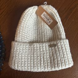 Steve Madden cream winter HAT, CAP with bling. NWT!