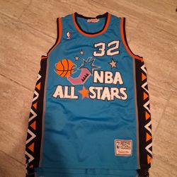 Shaq 32 Mitchell & Ness NBA All-Star Jersey L 1996 Teal HWC Retro Streetwear