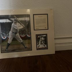 Babe Ruth The King Of Swat Lithograph Print Autographed Photo Insert