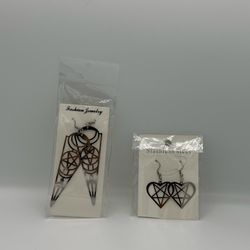 2 Sets of Gothic Pentagram Earrings