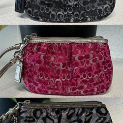 3 Coach Wristlet Bundle