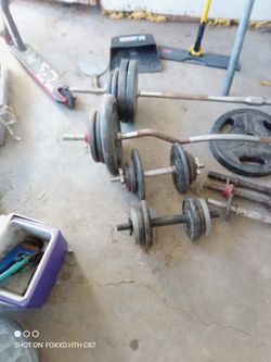 Weight Set with Barbells and Dumbbells