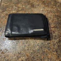 Black Leather Bifold Fossil Wallet