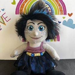 SMURF VEXY !! BLUE WITH BLACK HAIR! 17 INCH SITTING PLUSH