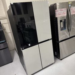 White Bespoke Glass 4 Door Fridge NEW * On Display! * 