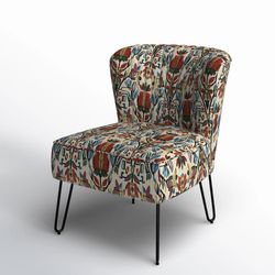 Jacquard accent chairs with hairpin legs 40 obo