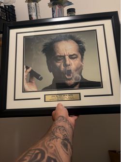 Framed Jack Nicholson "Smoking Cigar" 11x14 Photo Display with Quote Nameplate