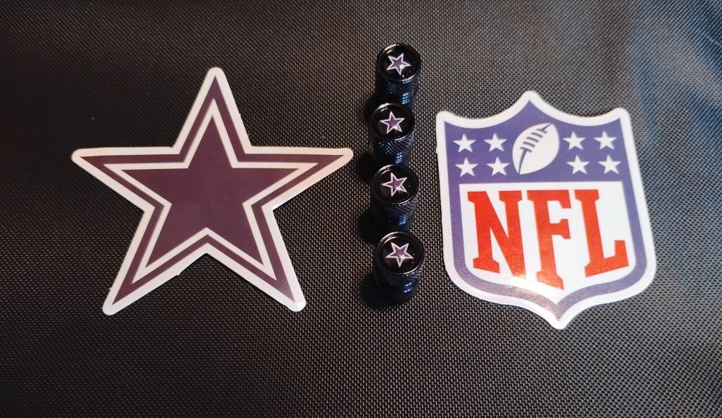 Dallas Cowboys valve caps And Sticker