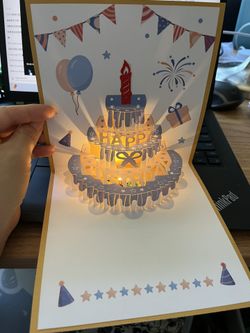 Birthday Card With Music And Light 