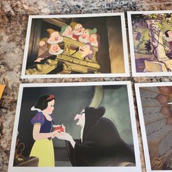 4 snow white lithographs