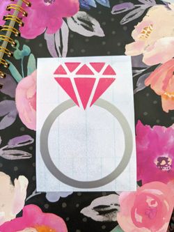 Diamond ring decal | engagement ring decal | wedding ring decal | Diamond decal