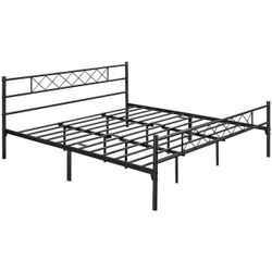 Metal Platform Bed Frame, King Size