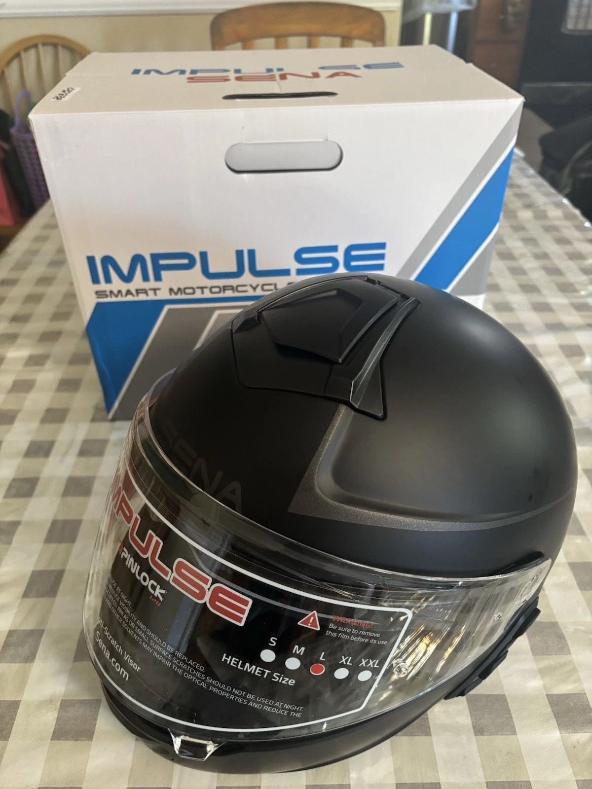 Impulse Modular Helmet with Mesh Intercom - Matte Black - Large IMPULSE-MB00L1