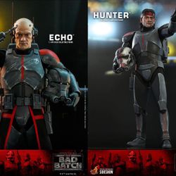 STAR WARS BAD BATCH HUNTER & ECHO SET