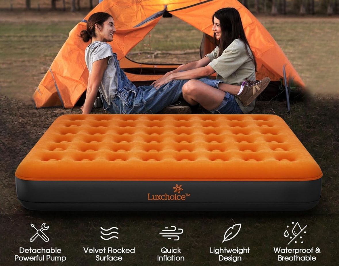 Queen Air Mattress with Built-in USB Rechargeable Pump