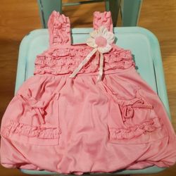 Baby Pink Summer Dress..size 3/6 Months Old