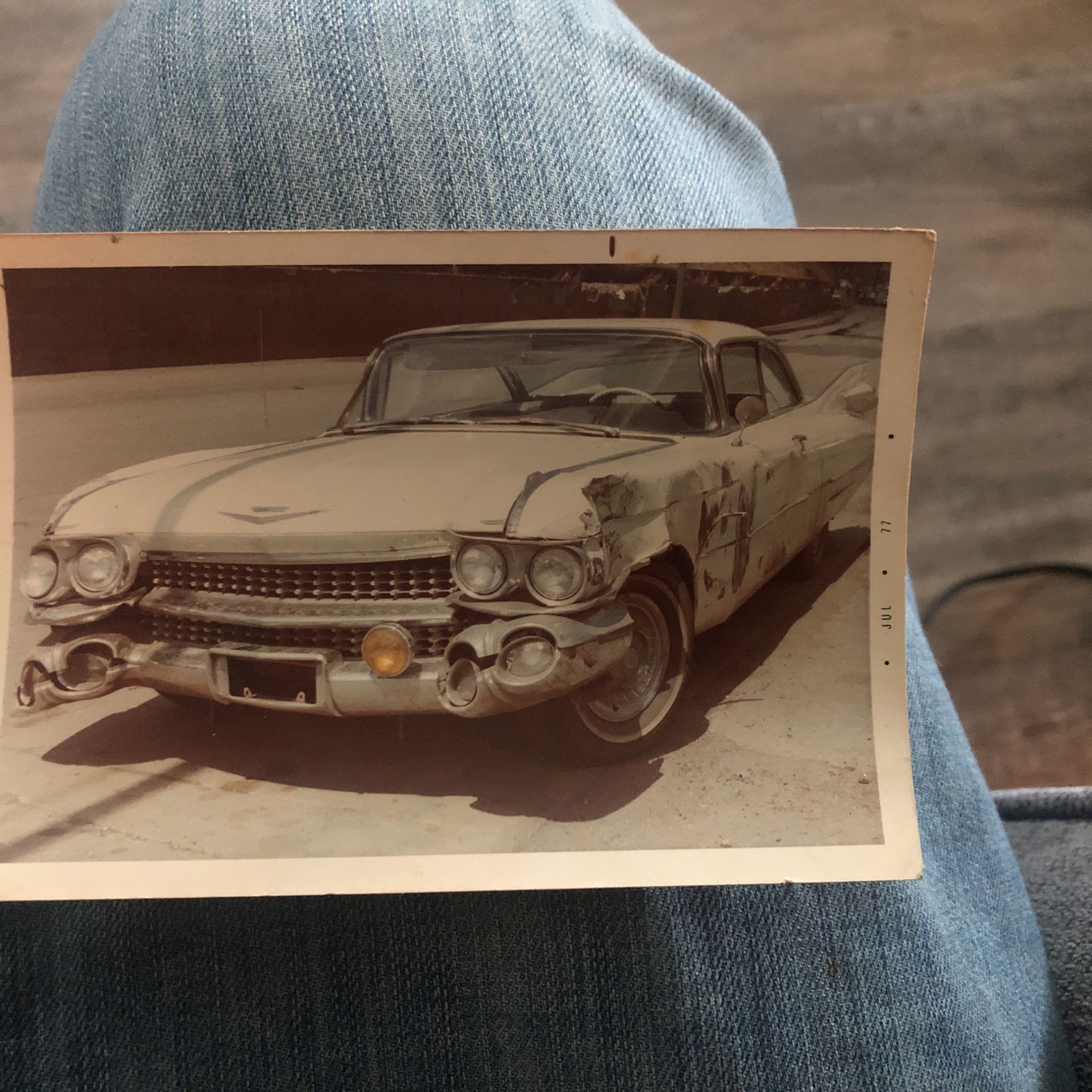 Original one of a kind photo of the Cadillac used in the movie Deer Hunter