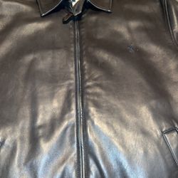 POLO Authentic Black Leather Jacket 