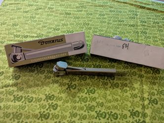 Vintage Donatus Solingen 600 /554 Cigar Cutter - Gold Plated Art Deco - Dual Cut - Boxed