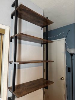 Floating shelves bookcase