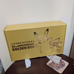 Pokemon golden box 25th anniversary Chinese EMPTY BOX 