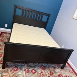 IKEA Queen Bed Frame, 2 Nightstands, Bed Slats, Free 8.5” Box Spring