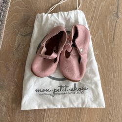Mon Petit Leather Booties Pink Size 4