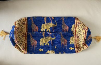 Decorative Blue Neck Cotton Pillow Made in Turkey NEW