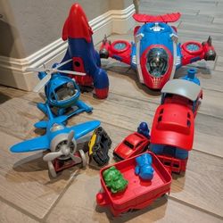 Green Toys And Spiderman Plane