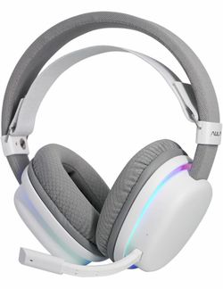 Aula G7 - Auriculares inalámbricos para juegos, sonido envolvente de 10 ms de baja latencia, auriculares de PC con micrófono desmontable con cancelaci