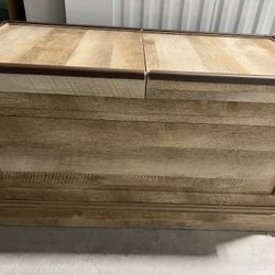 Rustic Brown Coffee Table With Sliding Top