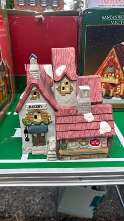 Christmas Village Porcelain Bakery Building