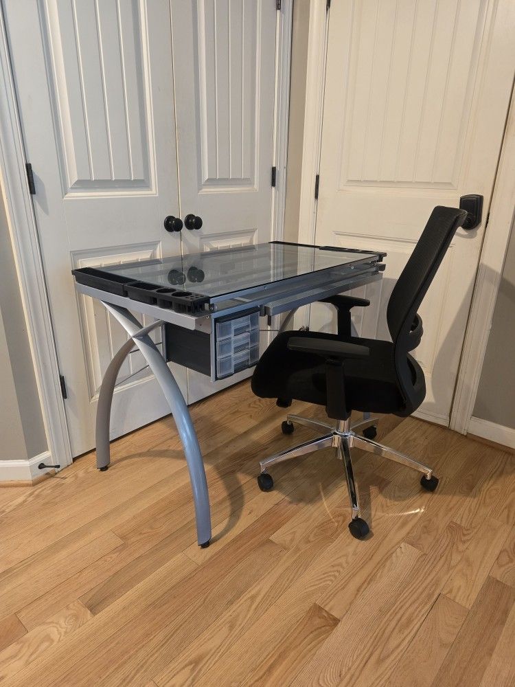 Draft Desk/Table With Storage N FREE CHAIR
