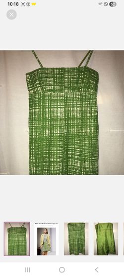 PRADA Spring 1996 ugly chic Avocado Dress Size 44-ITALY Excellent condition silk lined