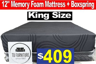 12" Memory Foam King Size Set