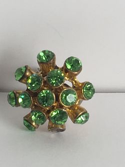 Women Rhinestone Ring Size 8 Adjustable