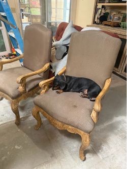 Two wingback project chairs