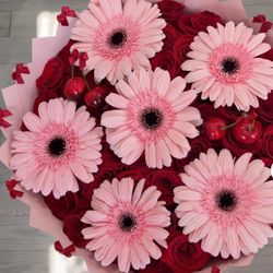 Ramo Buchon Rose Gerbera Mix Bouquet 