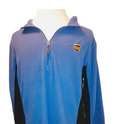 Lands End UPS Men's Fleece XL 46-48 Half Zip Blue Black. Condition is Pre-owned. Shipped with USPS Priority Mail. Dimensions pit-pit 26.5", shoulder-c