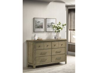 Hazlewood Vineyard Oak 6-drawer Bedroom Dresser Cabinet