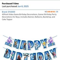 Fortnite Birthday Decorations 