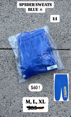 Sp5der Sweats blue 