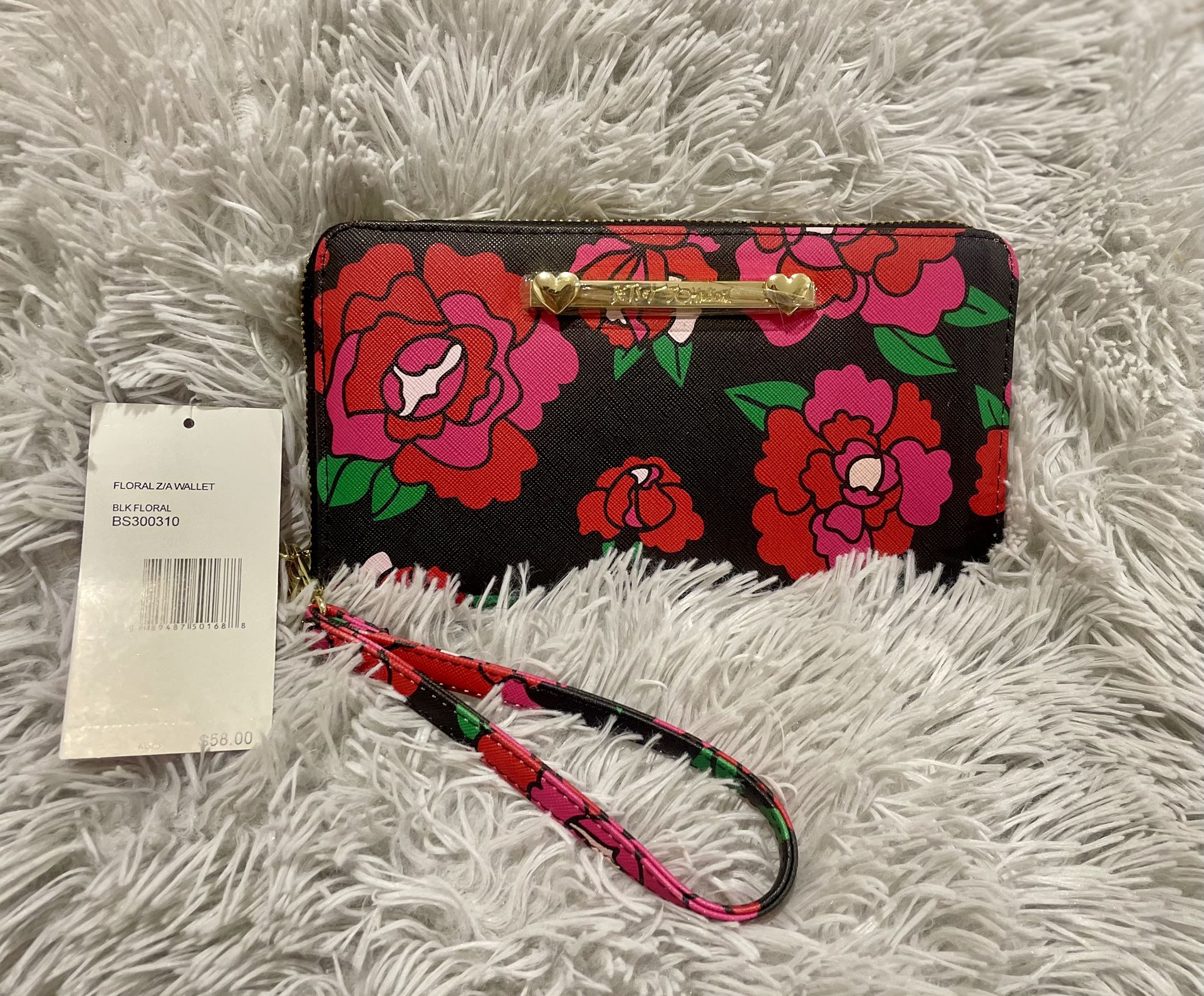 Betsey Johnson Floral Wallet Wristlet