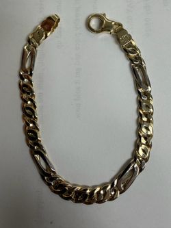 14K two tone bracelet 8 inches
