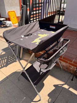 Kinbor Portable Baby Changing Table Foldable Diaper Changing Station, w/ Large Storage Rack, Drying Rack & Shelf